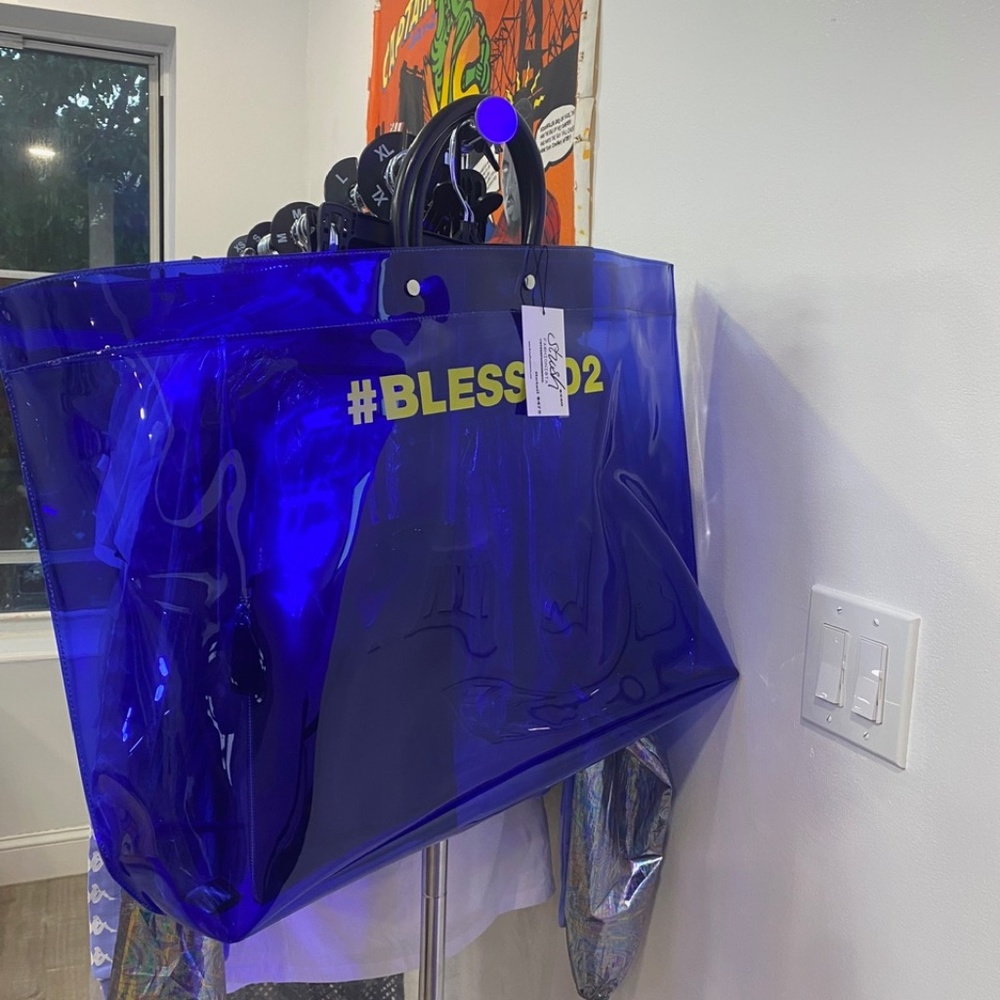 New DSQUARED2 Blue Large Tote Bag